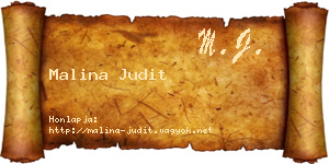 Malina Judit névjegykártya